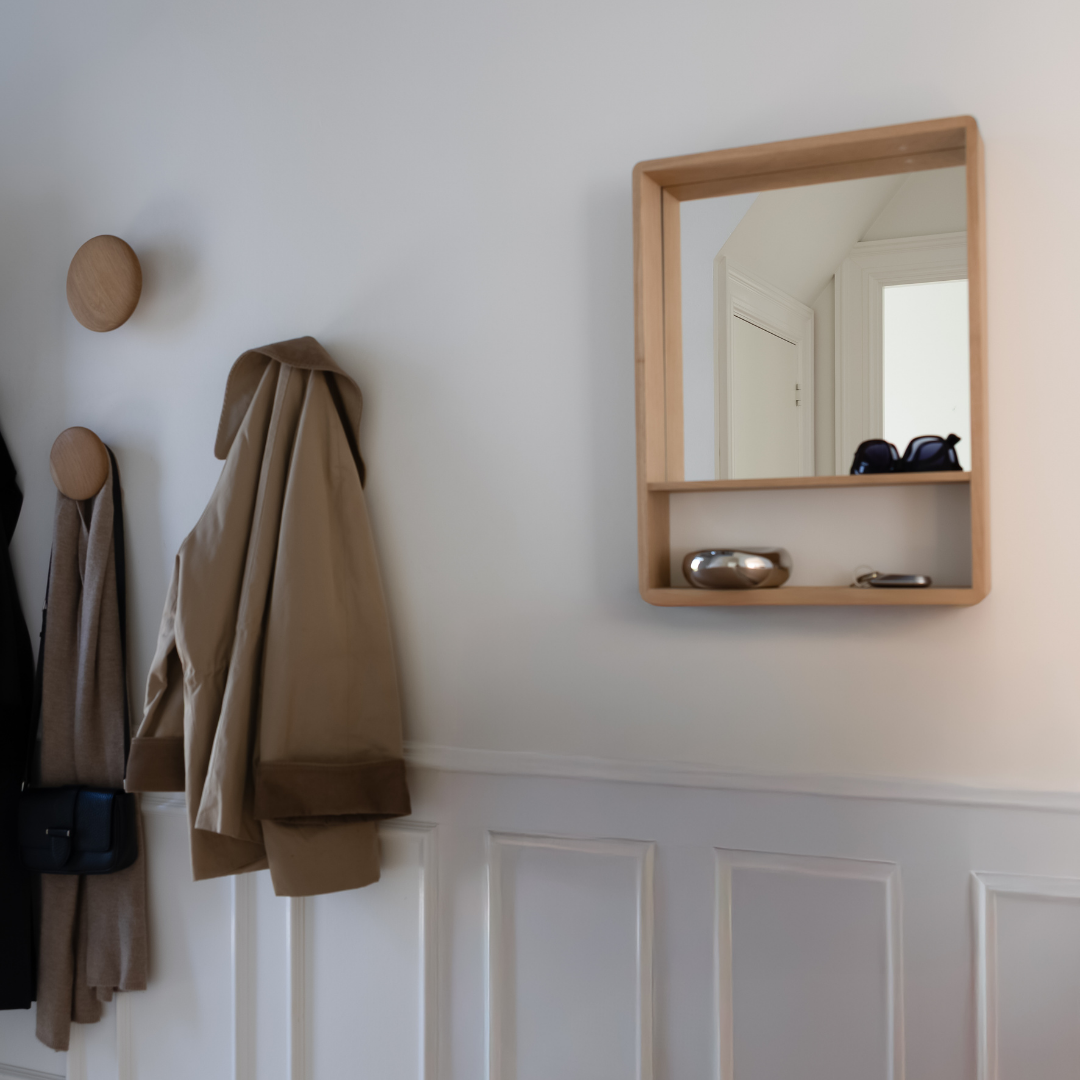 CUPMUG Mirror - Eichenholz-Regalbrett