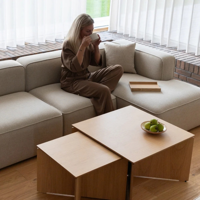 BASECAMP XL Family - Rechts Chaiselongue, 5 Module, 230x400 cm