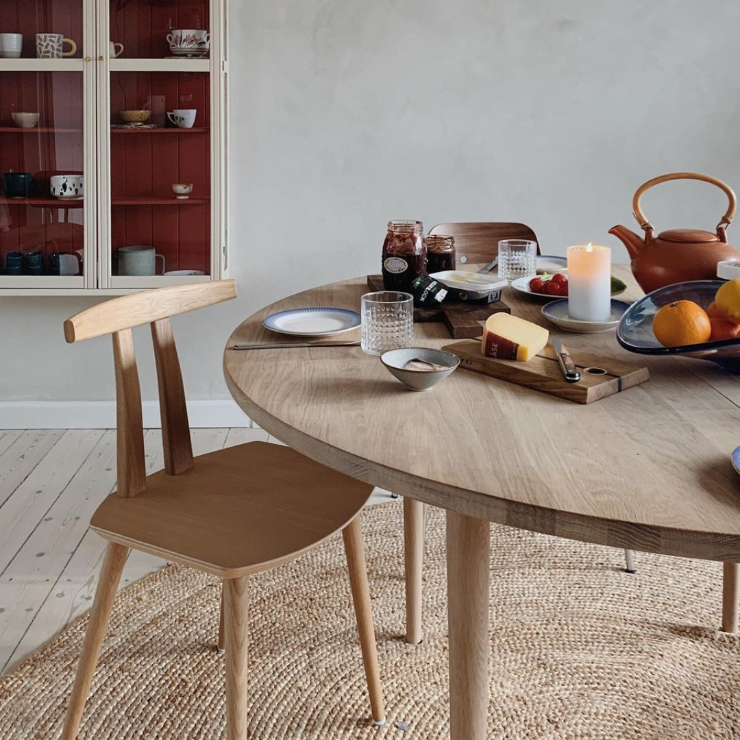 HOLMEN - Runder Esstisch, Eiche