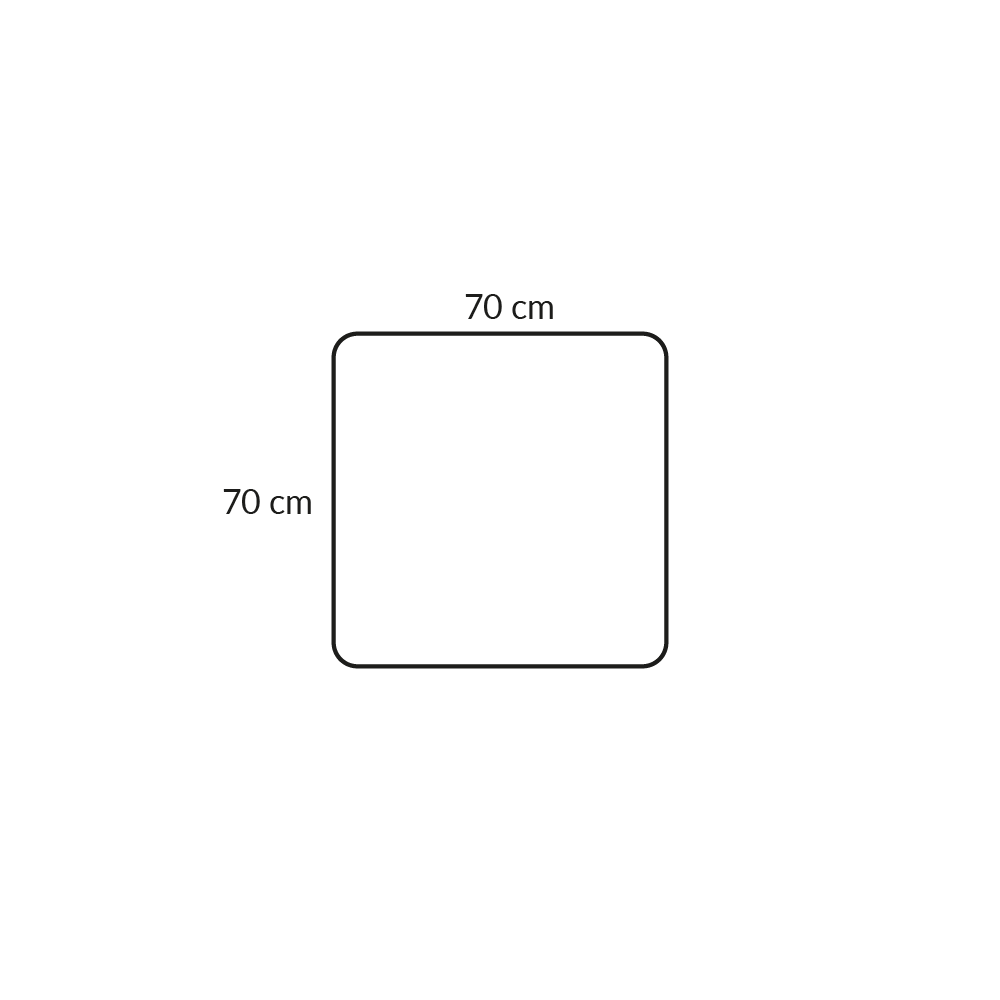 BASECAMP Hocker - Modul 1A, 70x70 cm