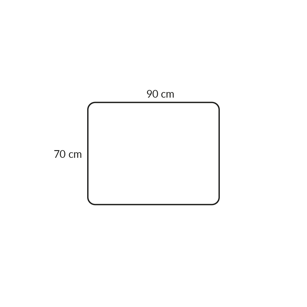 BASECAMP XL Hocker - Modul 2A, 90x70 cm