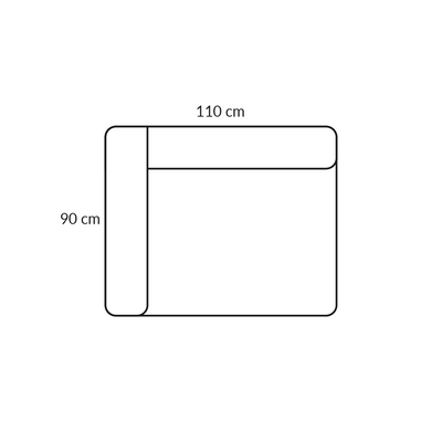BASECAMP XL Corner - links, Modul 2E, 110x90 cm