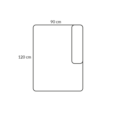 BASECAMP Open end - rechts, Modul 3D, 90x120 cm