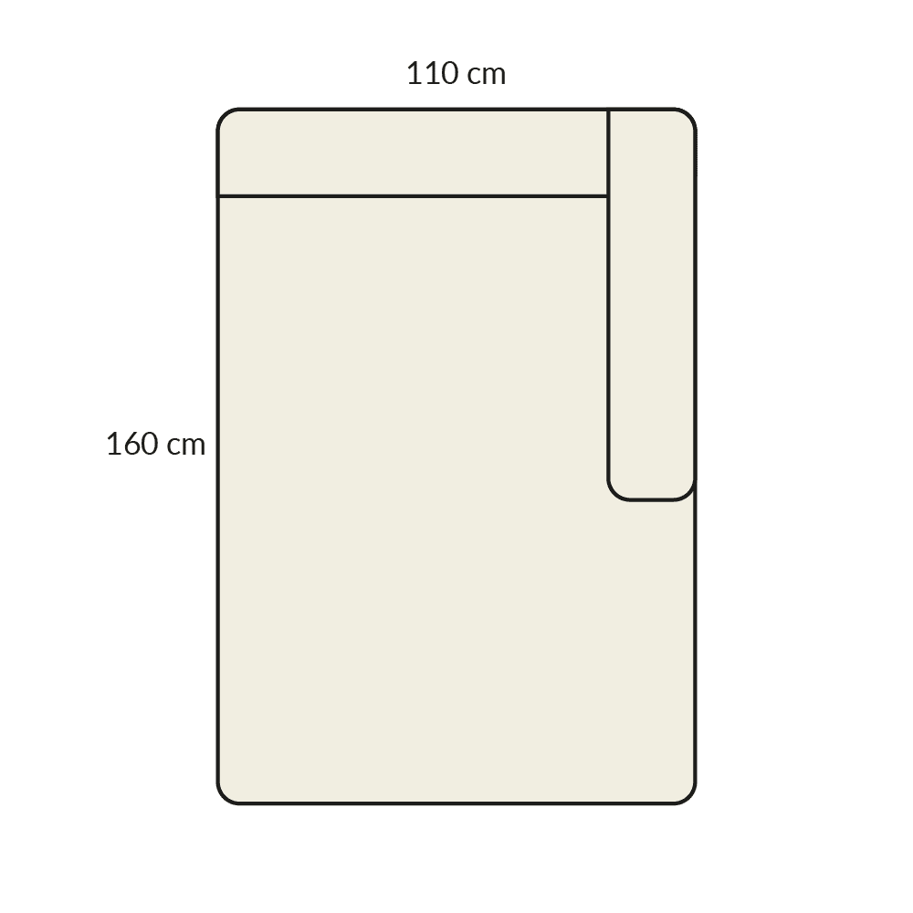 BASECAMP XL Chaiselongue - rechts, Modul 5D, 110x160 cm