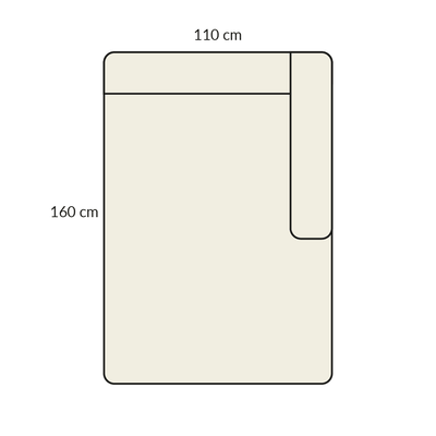 BASECAMP XL Chaiselongue - rechts, Modul 5D, 110x160 cm