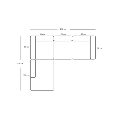 BASECAMP Small family - Links open end, 4 Module, 210x250cm