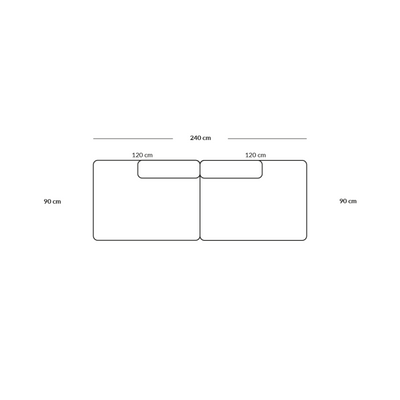 BASECAMP Two open ends - 2 Module, 90x240 cm