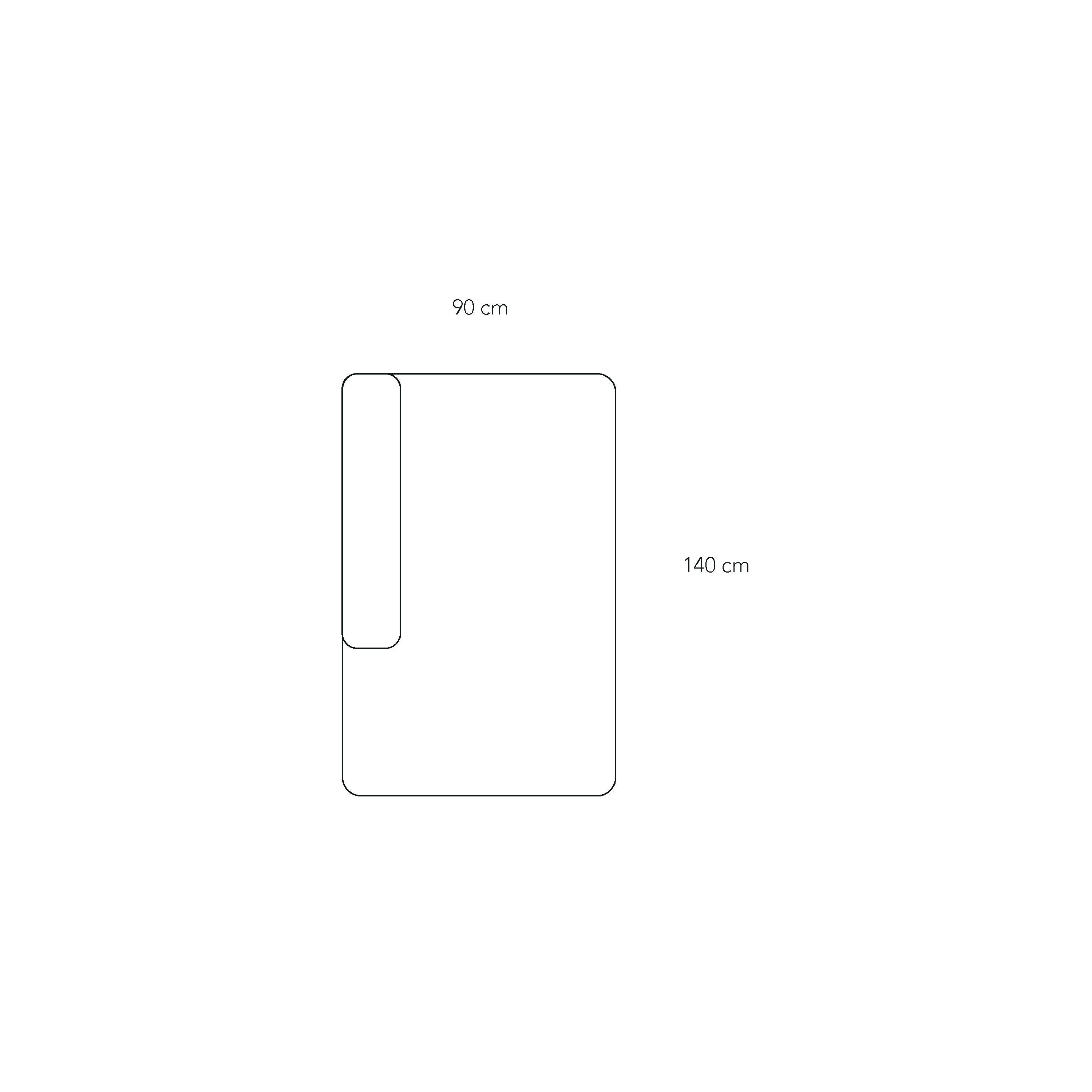 BASECAMP XL Open end - links, Modul 6E, 90x140 cm