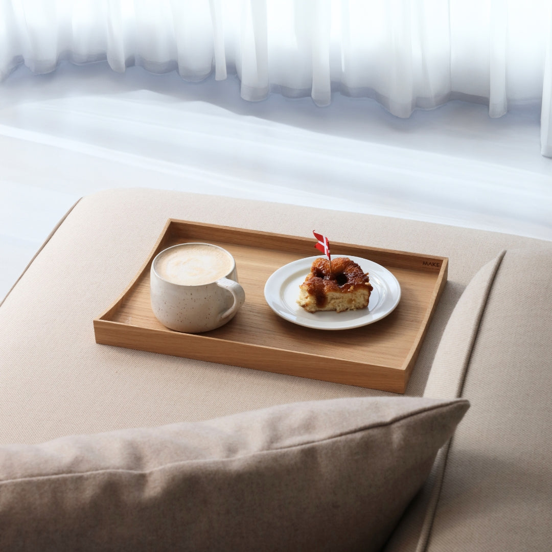 BASETRAY LETTER - Eichenholztablett