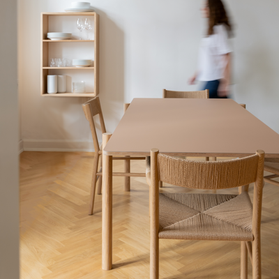 THY - Rechteckiger Esstisch, Gestell aus Eiche